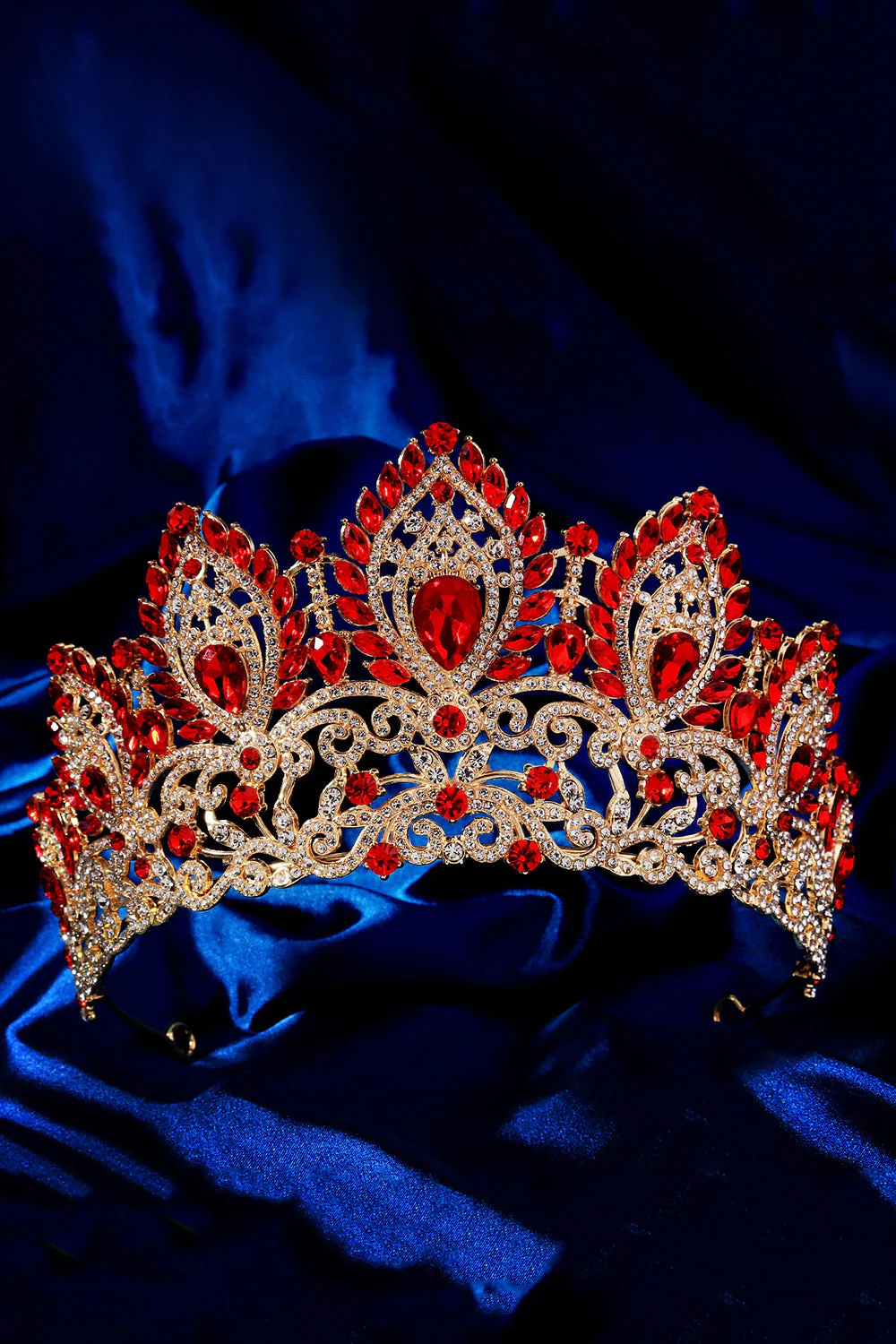 Luksusowa kryształowa tiara z Złotą koroną Królowej Królowej Studniówki - Image 5
