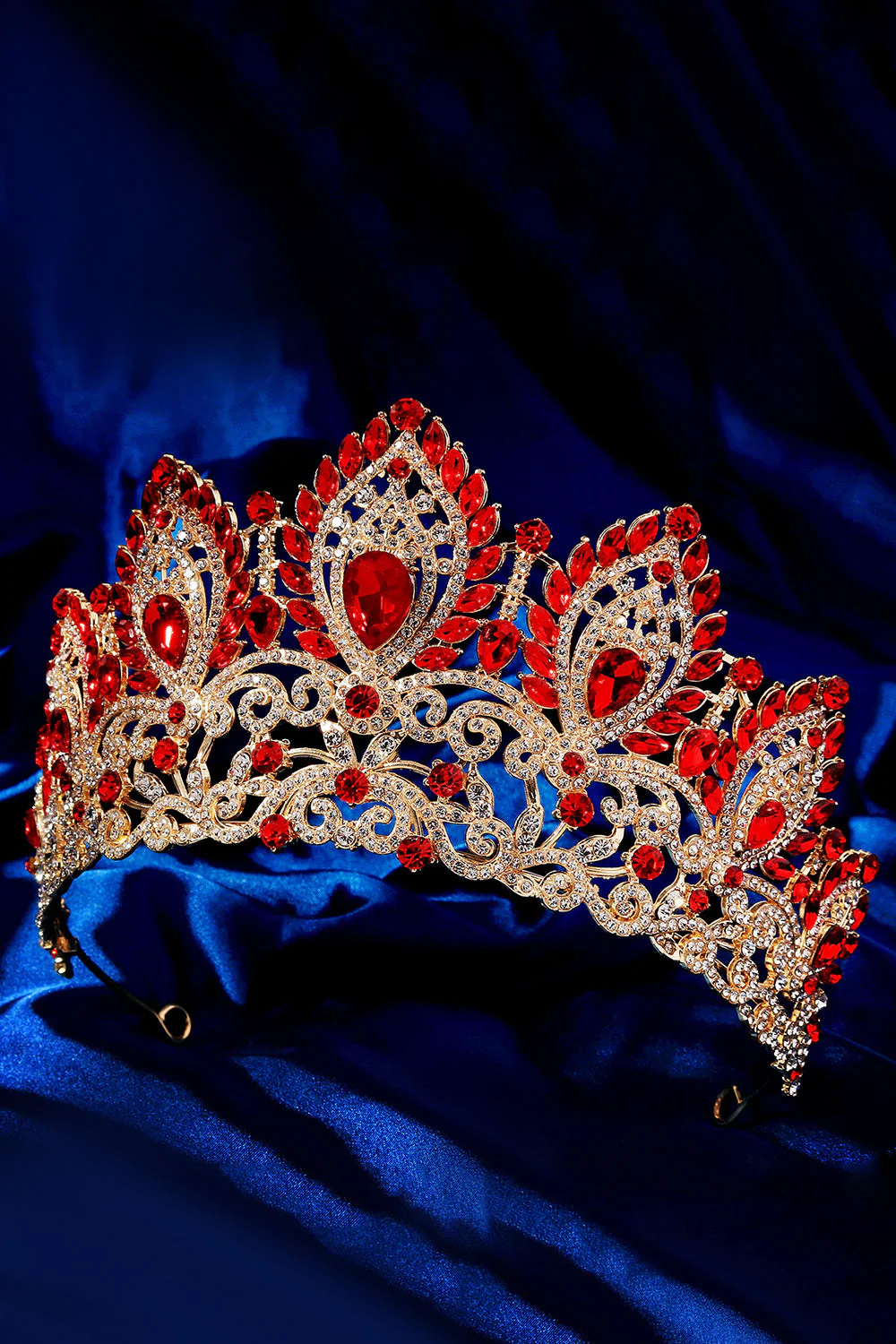 Luksusowa kryształowa tiara z Złotą koroną Królowej Królowej Studniówki - Image 6