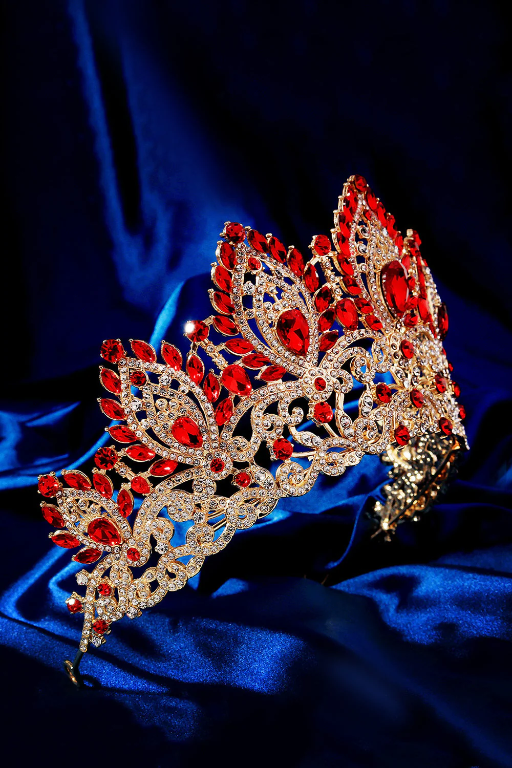 Luksusowa kryształowa tiara z Złotą koroną Królowej Królowej Studniówki - Image 7