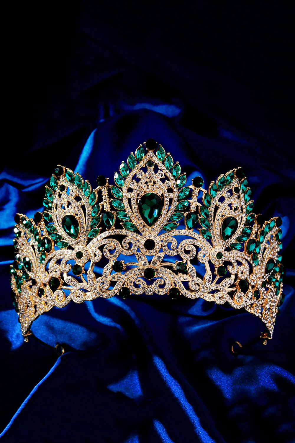 Luksusowa kryształowa tiara z Złotą koroną Królowej Królowej Studniówki - Image 9