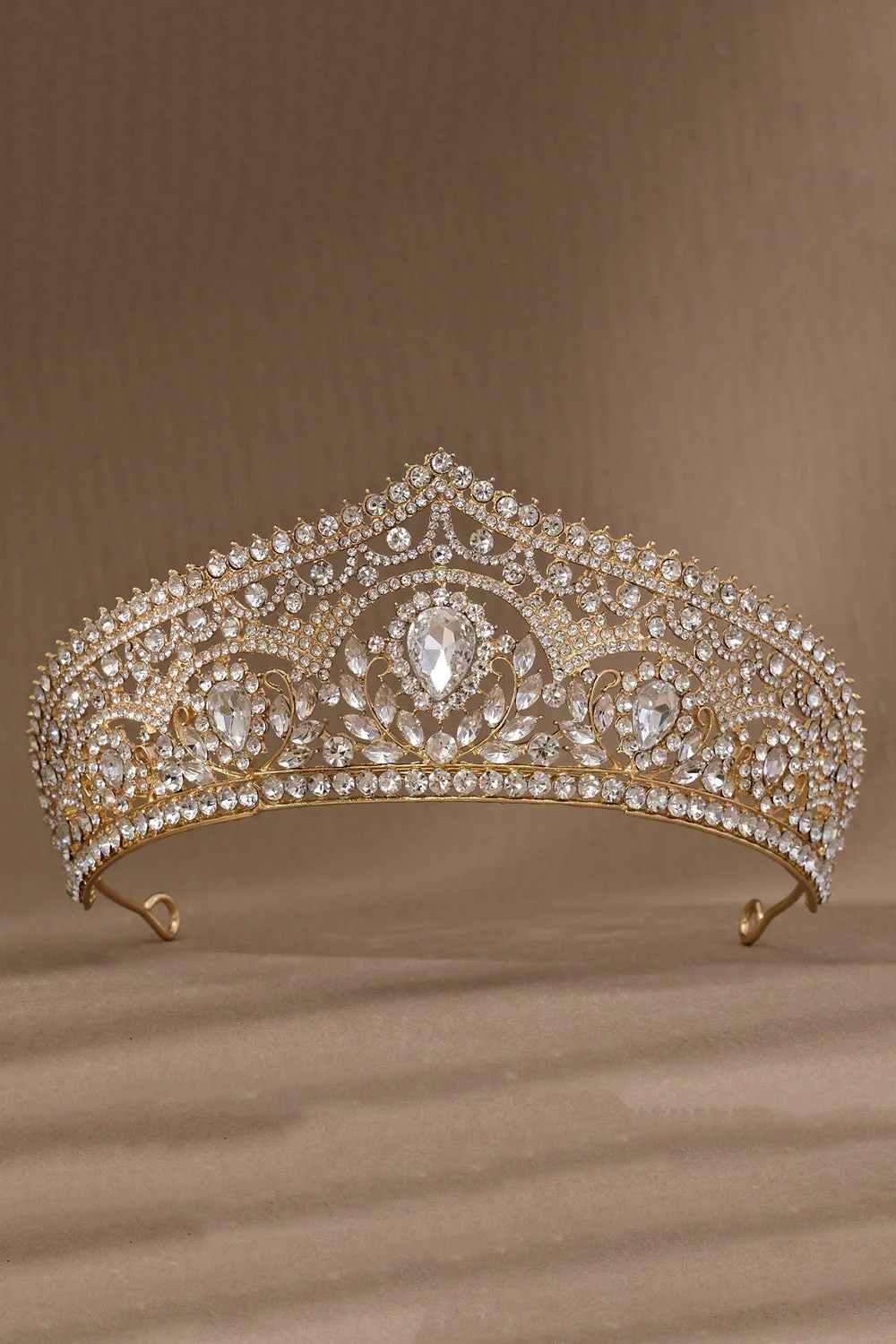 Luksusowa Kryształowa Tiara Złotej Korony Księżniczki - Image 2