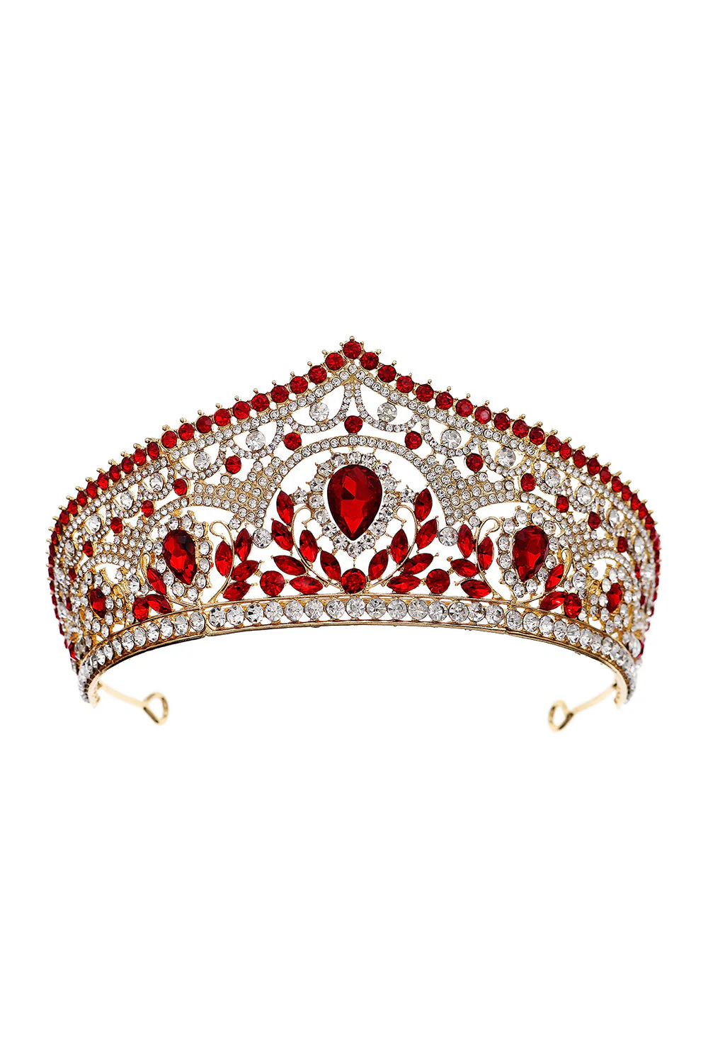 Luksusowa Kryształowa Tiara Złotej Korony Księżniczki - Image 4