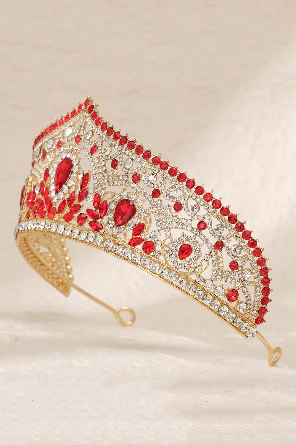 Luksusowa Kryształowa Tiara Złotej Korony Księżniczki - Image 5
