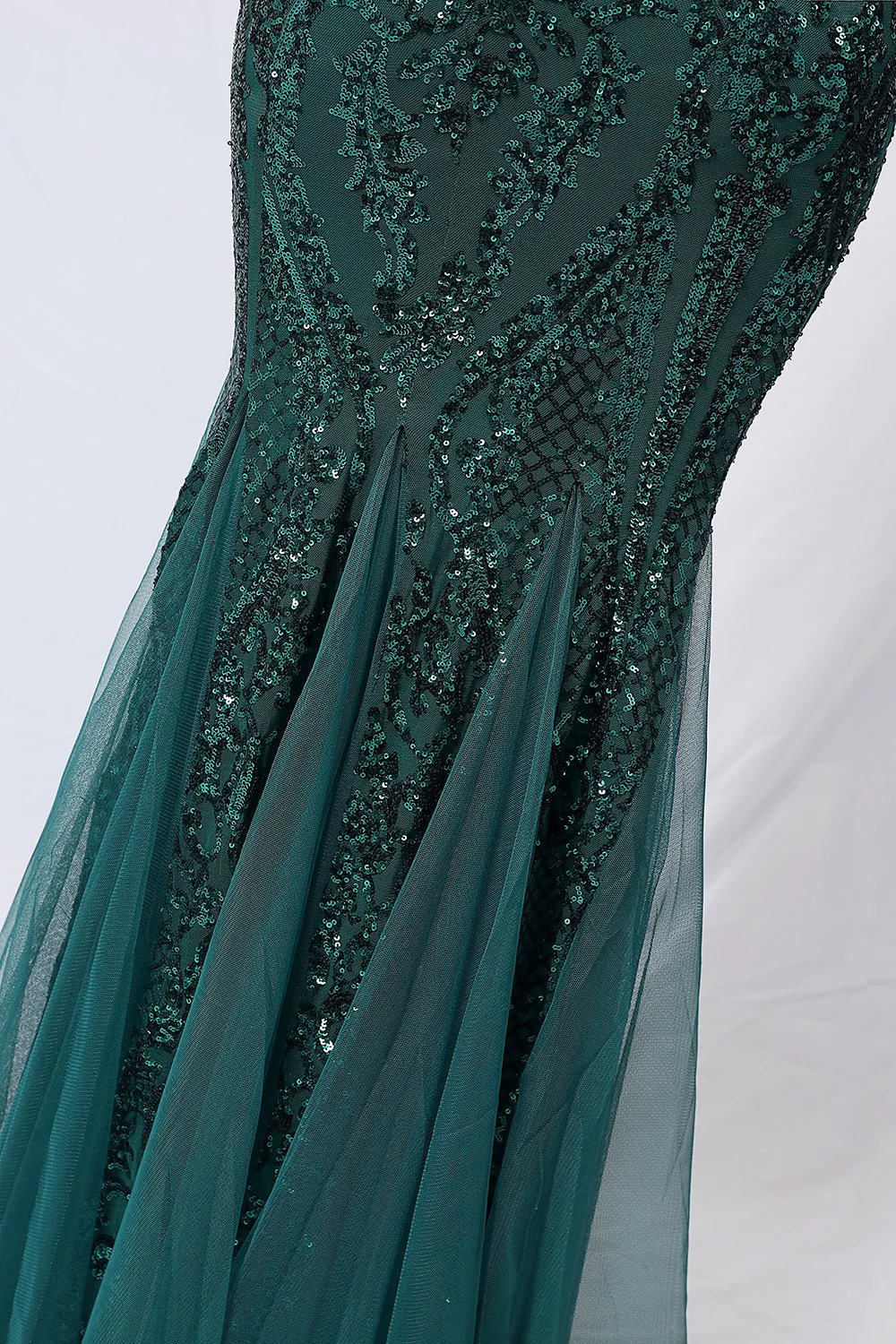 Mermaid One Shoulder Prom Sukienka z aplikacjami - Image 12