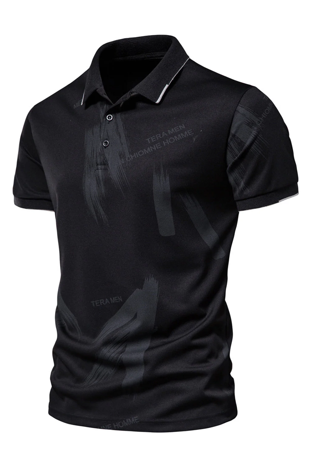 męska bawełniana koszulka polo z krótkim rękawem Slim Fit - Image 3