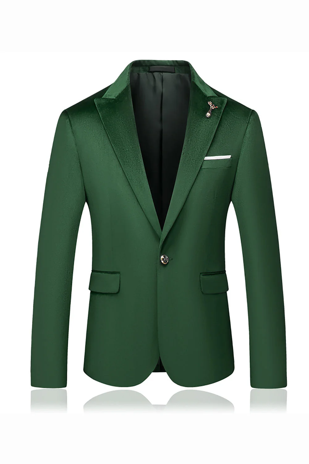 Męska marynarka z klapami Green Peak Slim Fit z jednym guzikiem