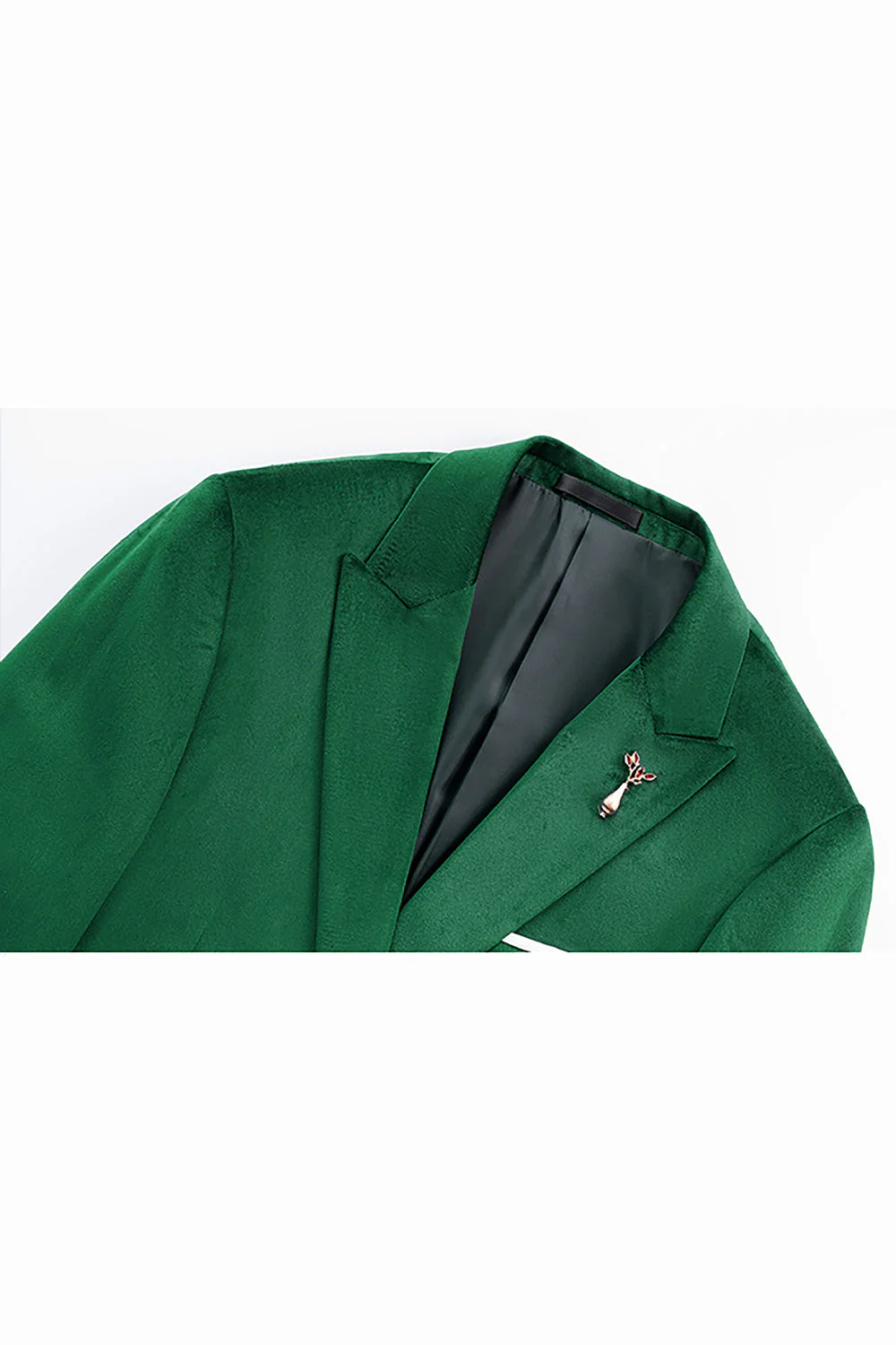 Męska marynarka z klapami Green Peak Slim Fit z jednym guzikiem - Image 3