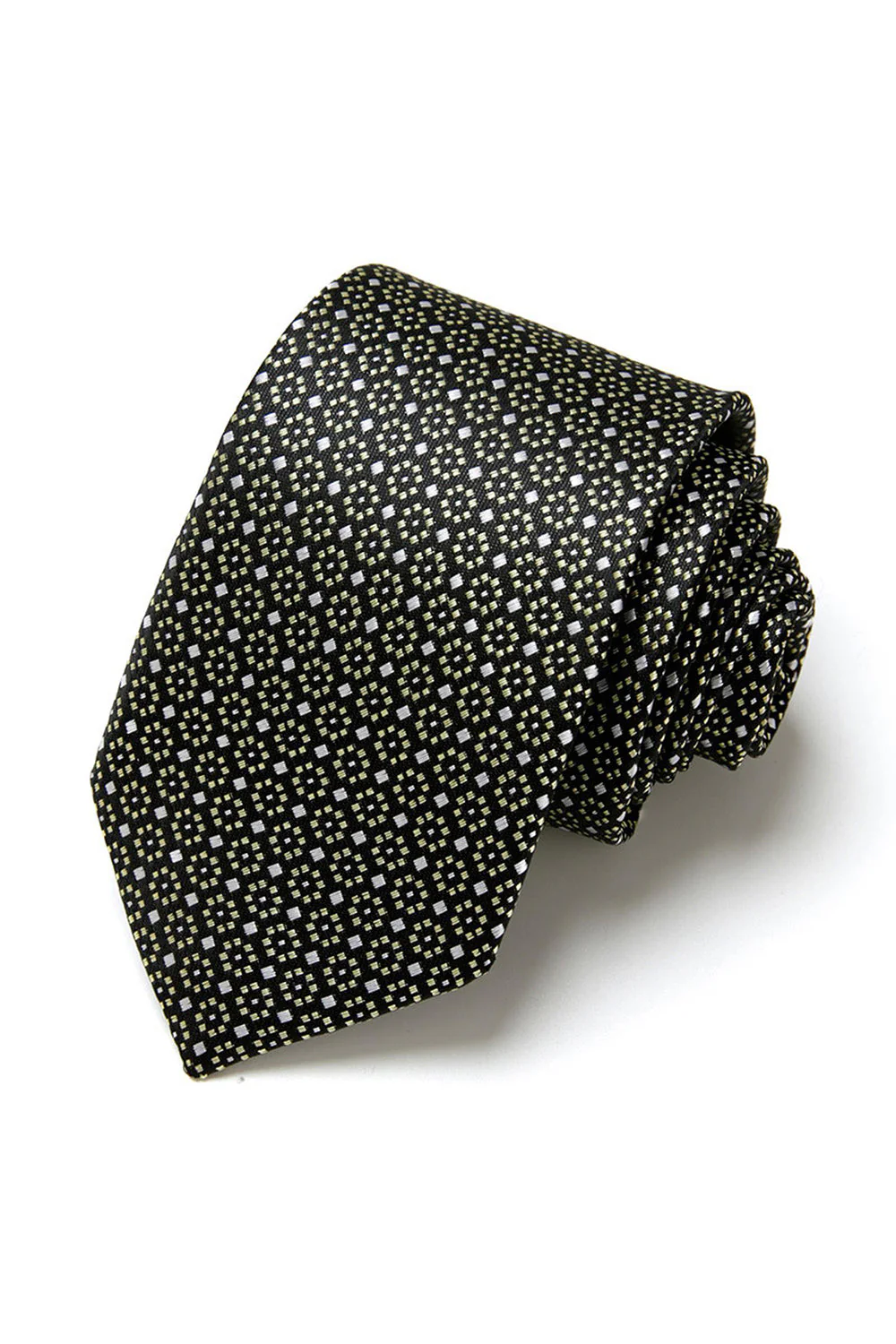Męski formalny granatowy krawat mikro-wzorowy - Image 40