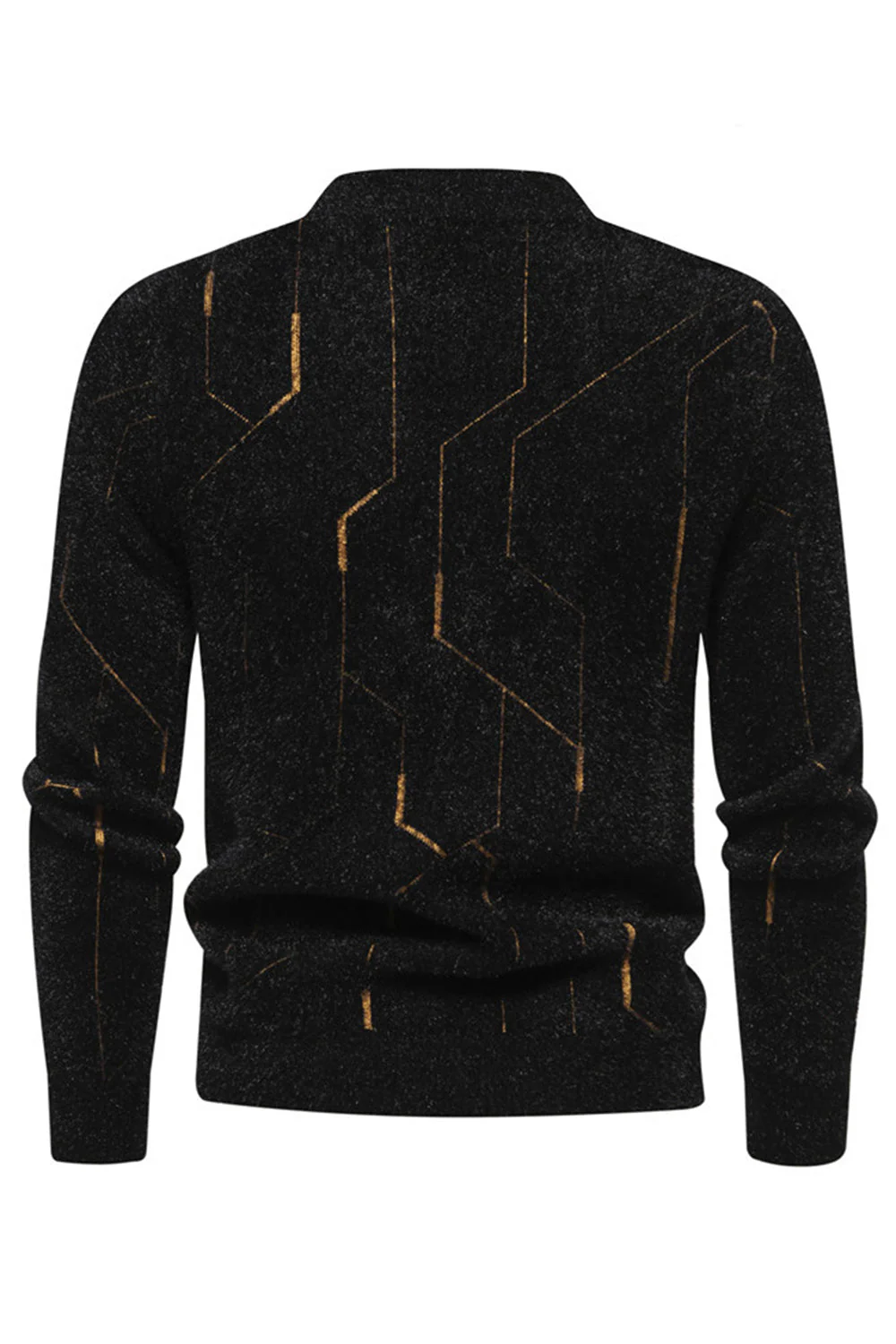 Męski sweter z dzianiny slim fit w kolorze khaki - Image 8