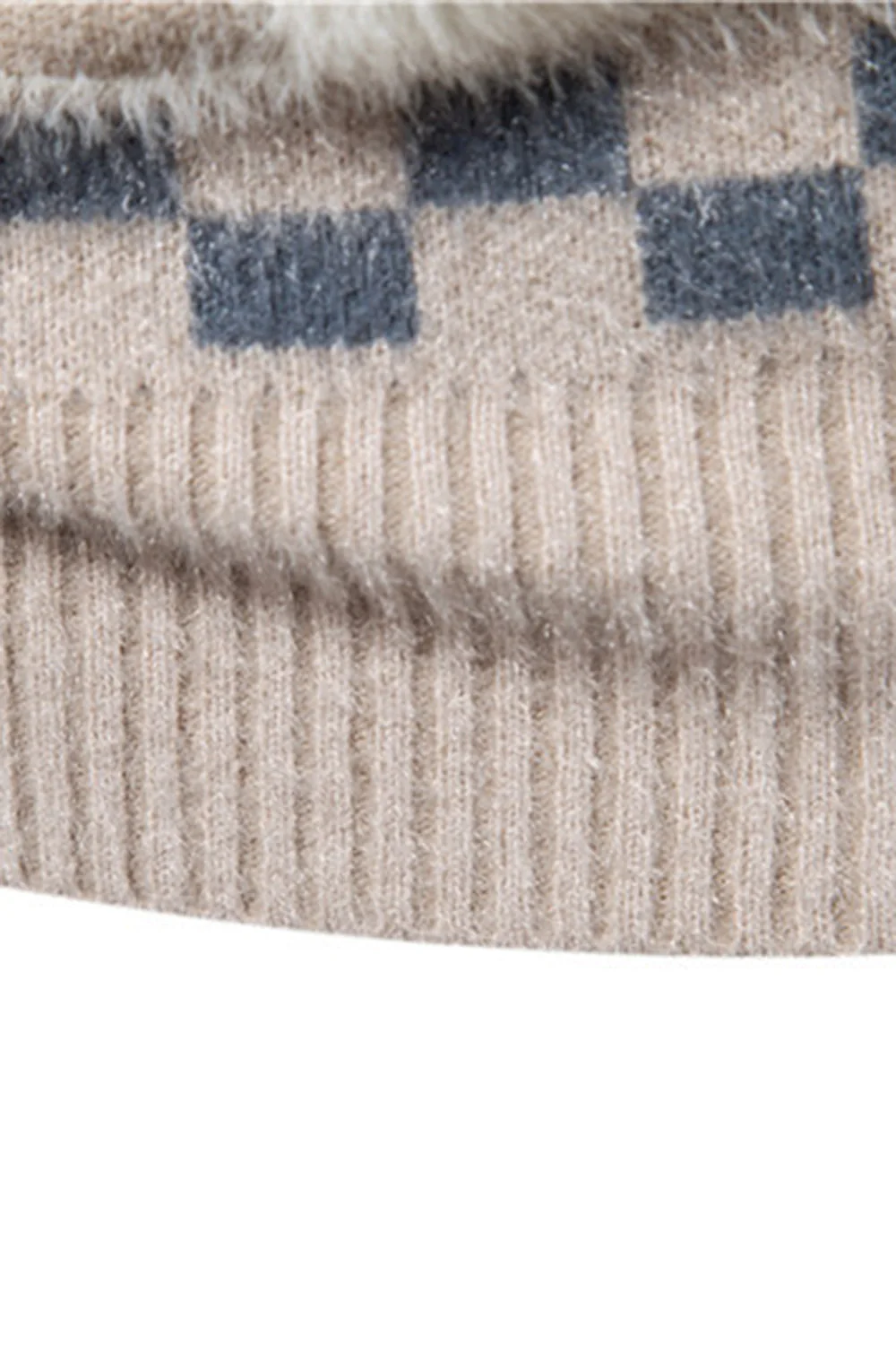 Męski sweter z dzianiny w kolorze khaki o dopasowanym kroju - Image 4