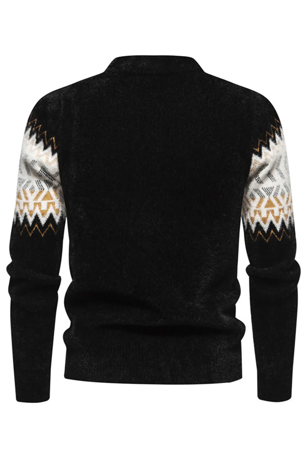 męski sweter z okrągłym dekoltem Colorblock Slim Fit - Image 2