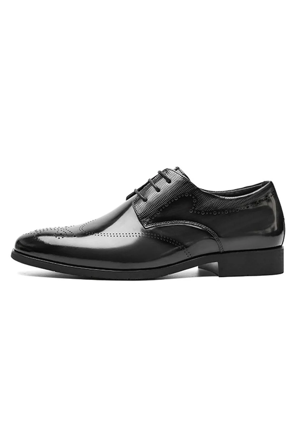 Męskie buty imprezowe z ciemnobrązowej skóry - Image 8