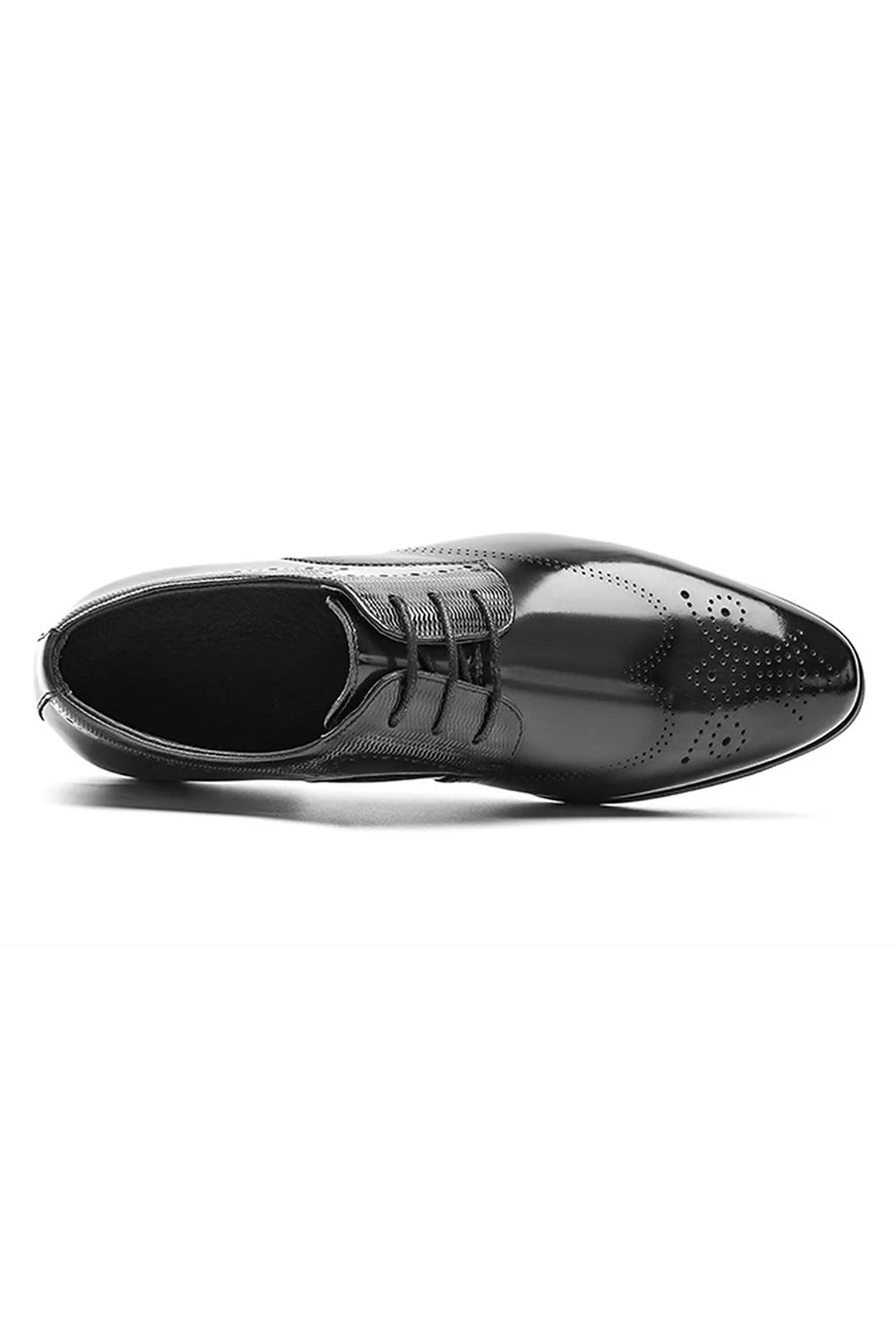 Męskie buty imprezowe z ciemnobrązowej skóry - Image 9