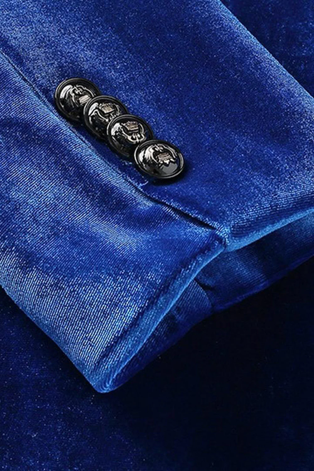 Męskie garnitury balowe Royal Blue z aksamitnymi klapami i wycięciami - Image 7