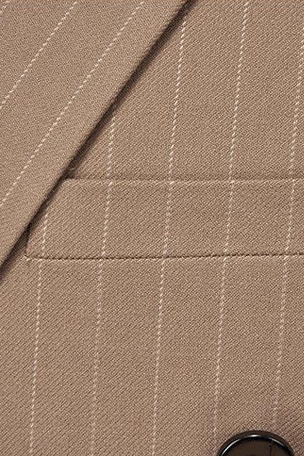 Męskie garnitury dwurzędowe w paskach w kolorze khaki - Image 3