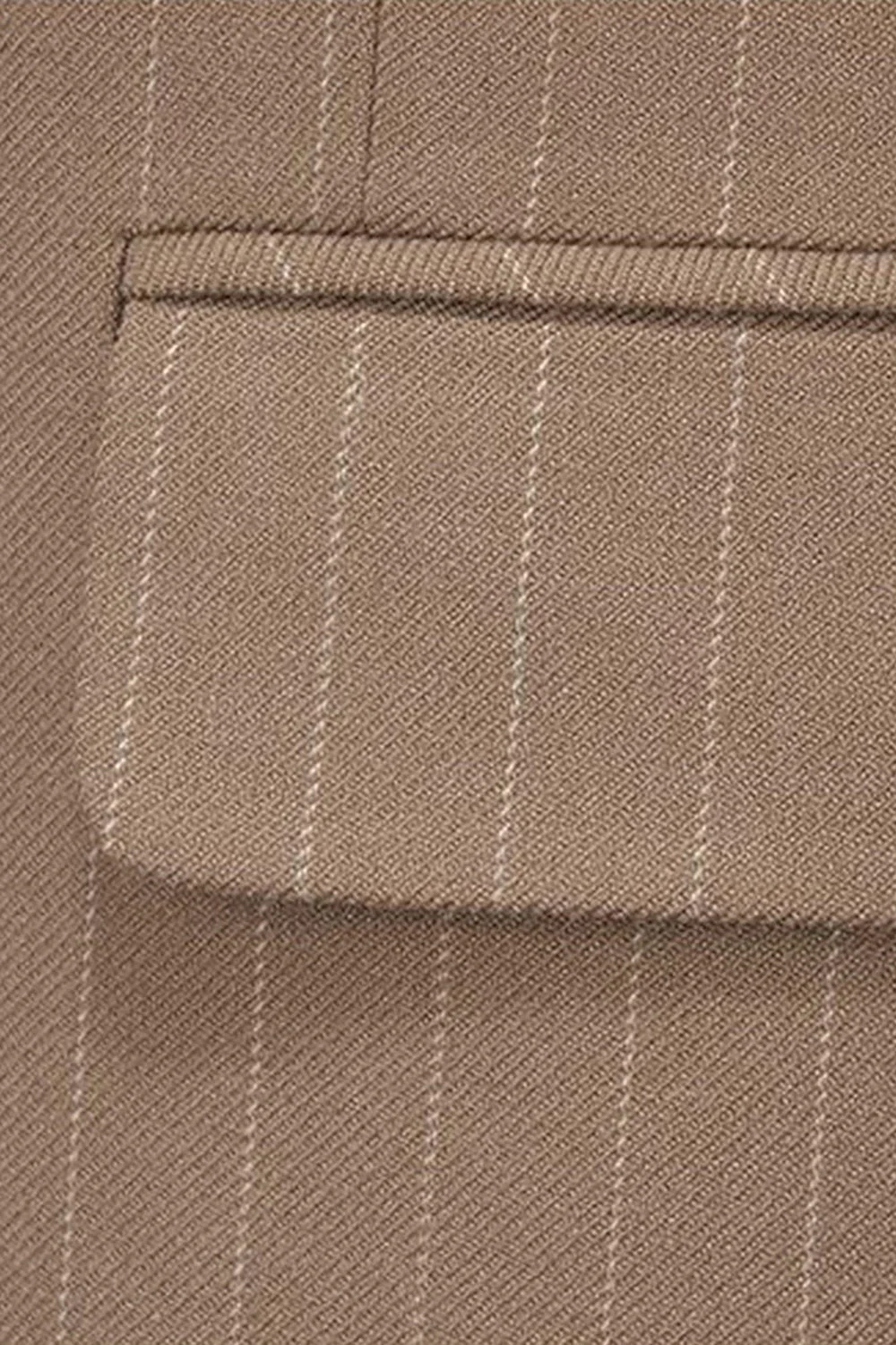 Męskie garnitury dwurzędowe w paskach w kolorze khaki - Image 5