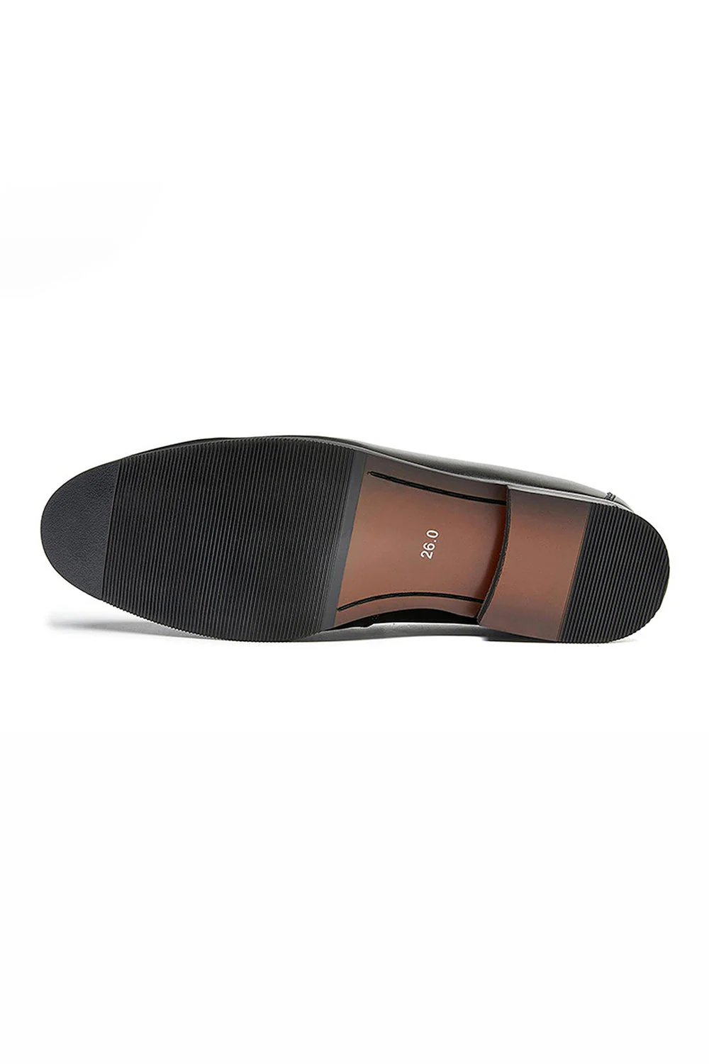 Męskie męskie buty imprezowe z brązowej skóry na wsuwane buty - Image 5