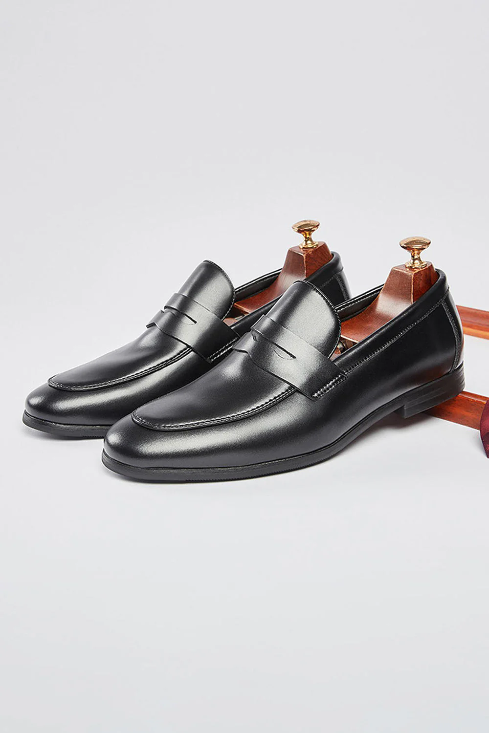 Męskie męskie buty imprezowe z brązowej skóry na wsuwane buty - Image 6
