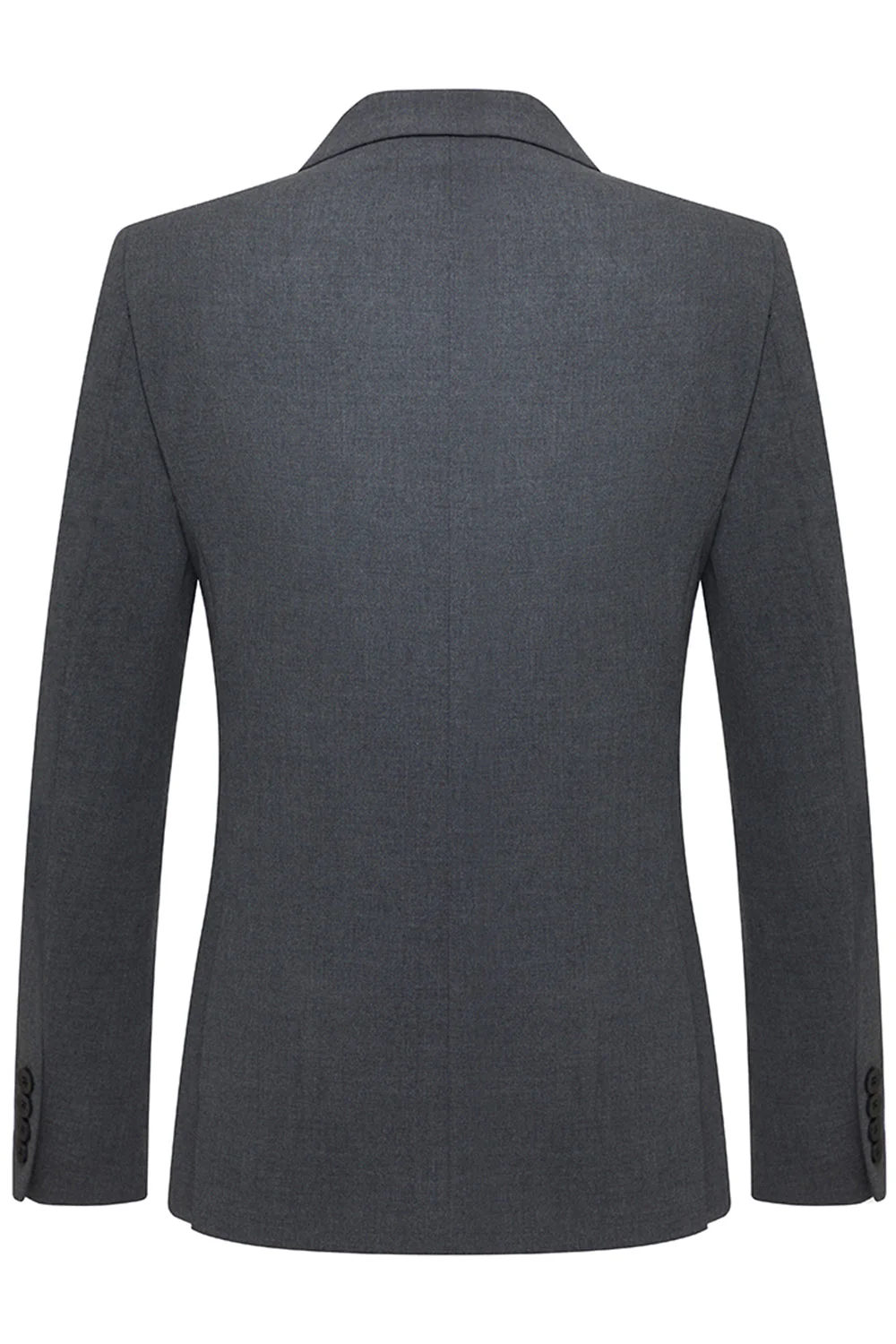Męskie szare garnitury z 3-częściowymi szarymi garniturami Slim Fit Peak Flael - Image 3