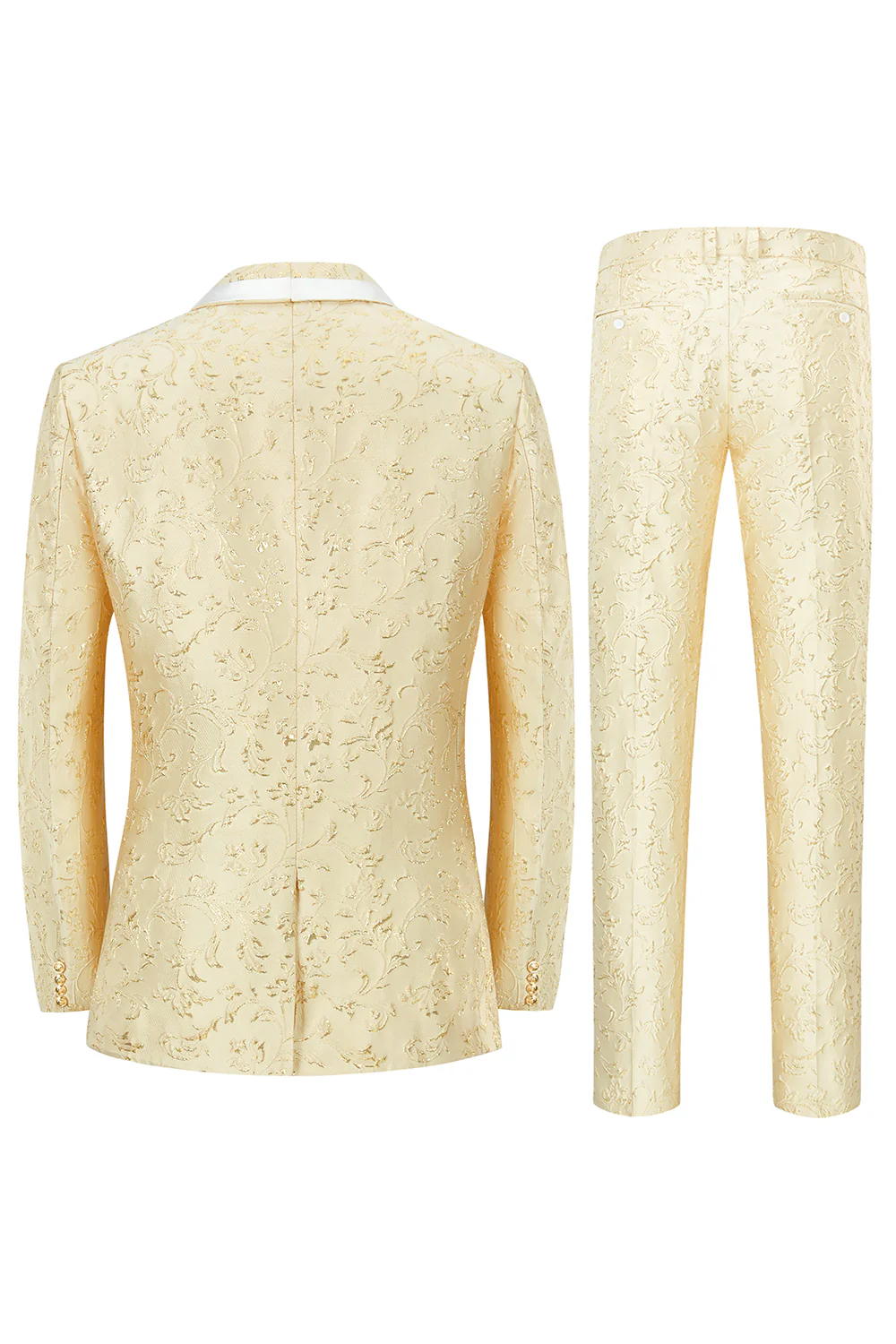 Mint Shawl Lapel One Button Żakardowe garnitury na studniówkę męską - Image 11