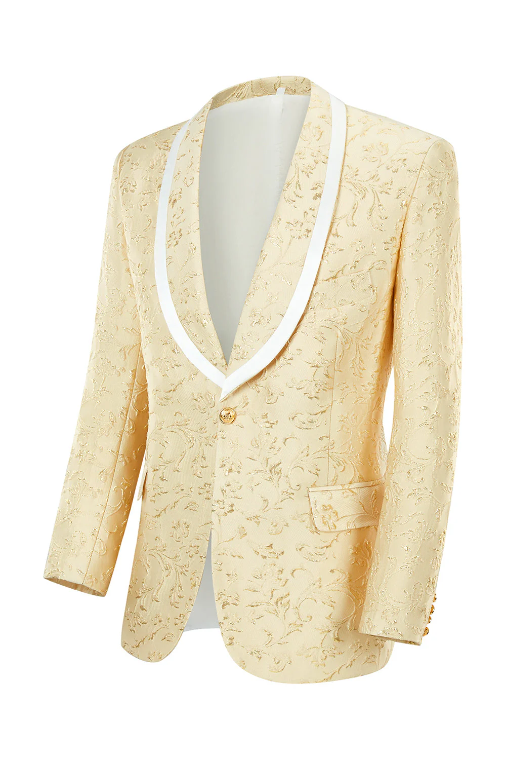 Mint Shawl Lapel One Button Żakardowe garnitury na studniówkę męską - Image 14