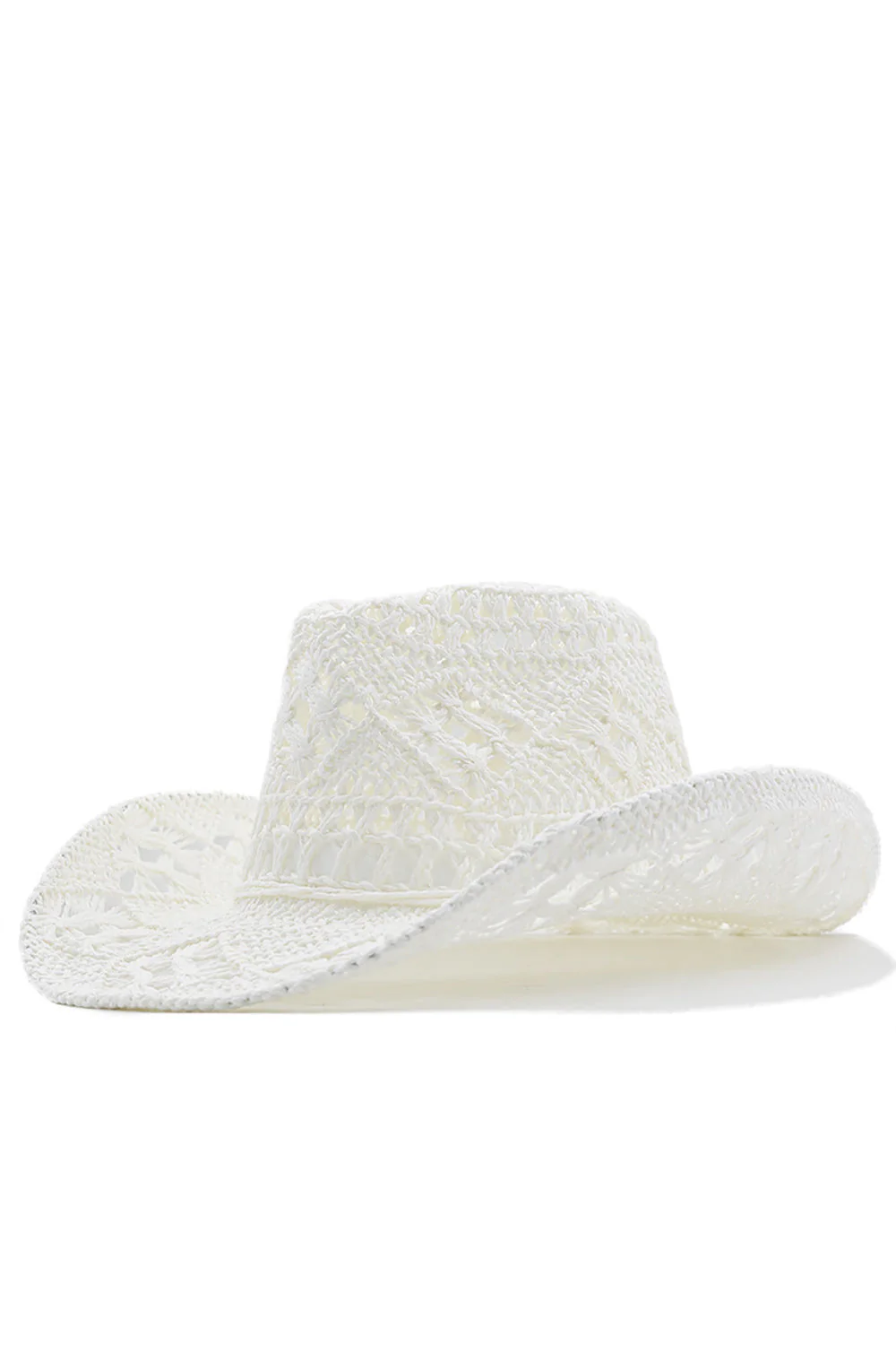 Morelowy dzianiny Zachodni kowbojski kapelusz Słomkowy kapelusz Hollow Out Sunhat - Image 5