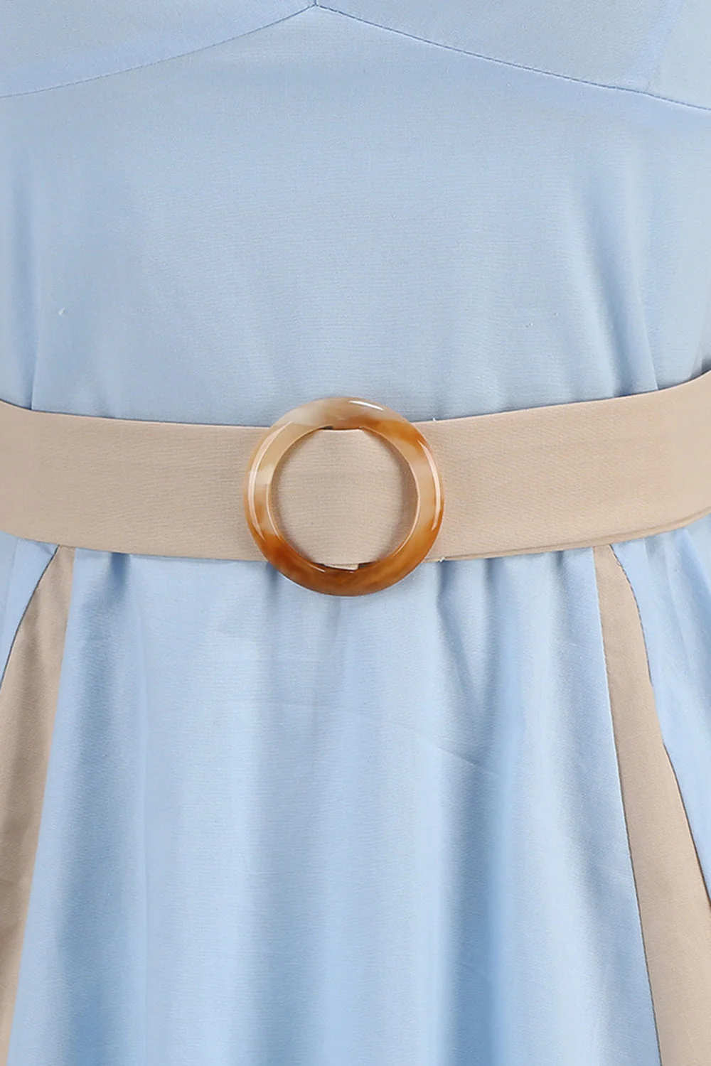 Niebieska sukienka A Line Halter Vintage 1950 - Image 5