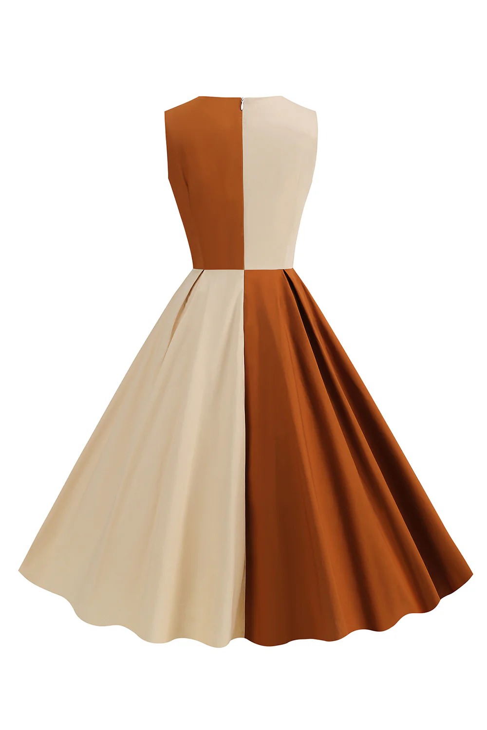 Niebieska Sukienka Bez Rękawów Vintage 1950 W Kształcie Litery A - Image 6