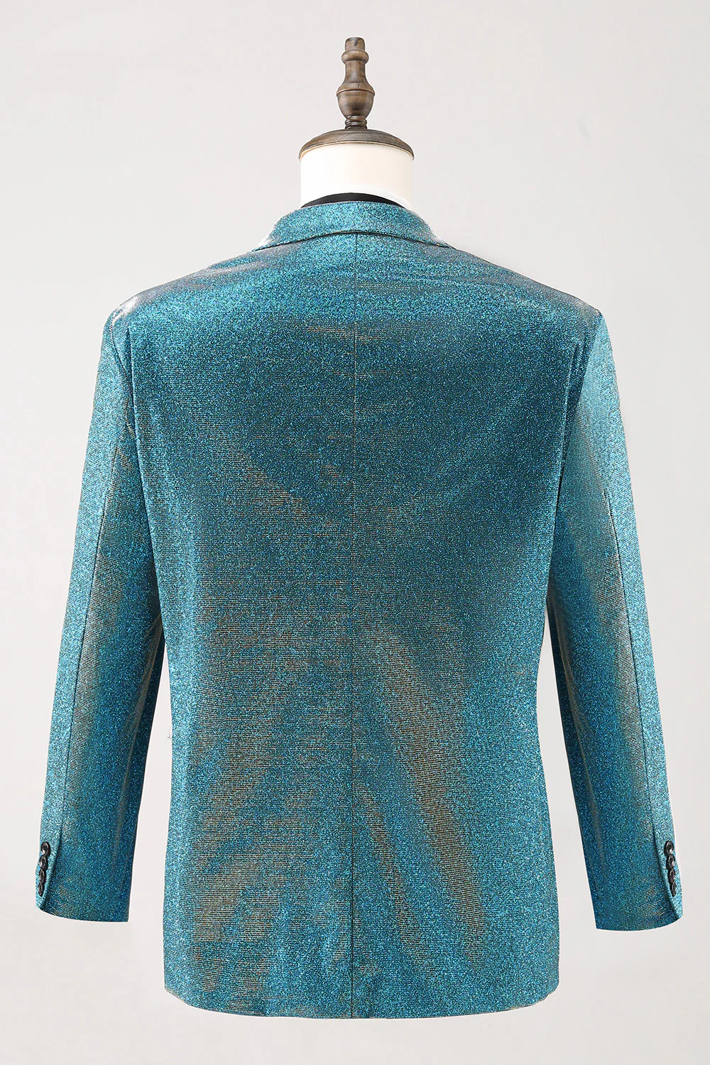 Peacock Blue 2-częściowe klapy z jednym guzikiem Męskie garnitury balowe - Image 2