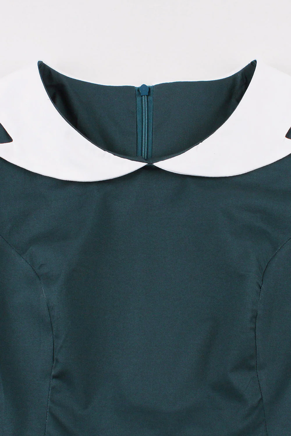 Peacock Blue A Line Swing 1950 Sukienka z paskiem - Image 3