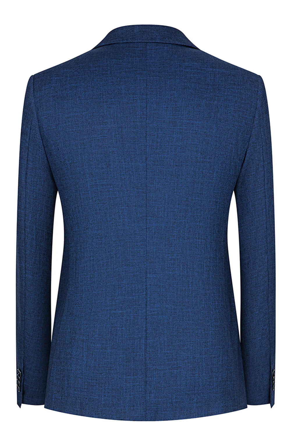 Peacock Blue Peak Lapel One Button 3-częściowe męskie garnitury - Image 3