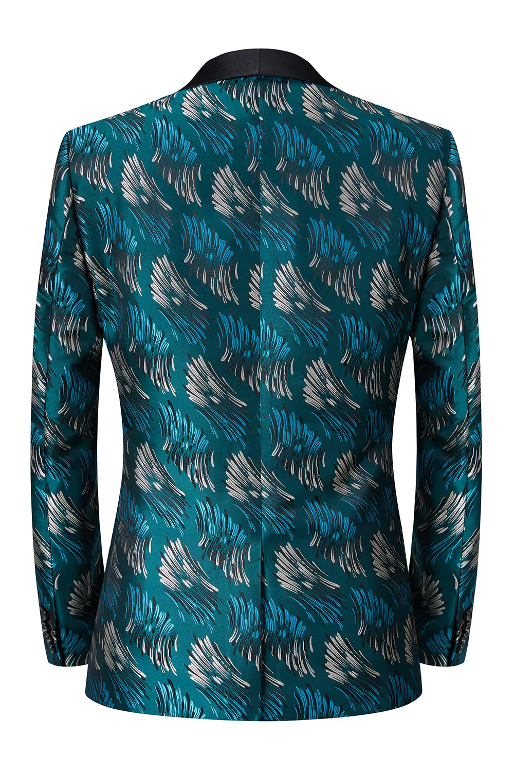 Peacock Green Szal Lapel 2 Sztuki Męskie Garnitury - Image 3