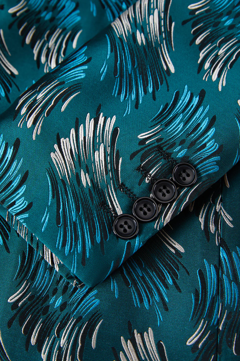 Peacock Green Szal Lapel 2 Sztuki Męskie Garnitury - Image 5