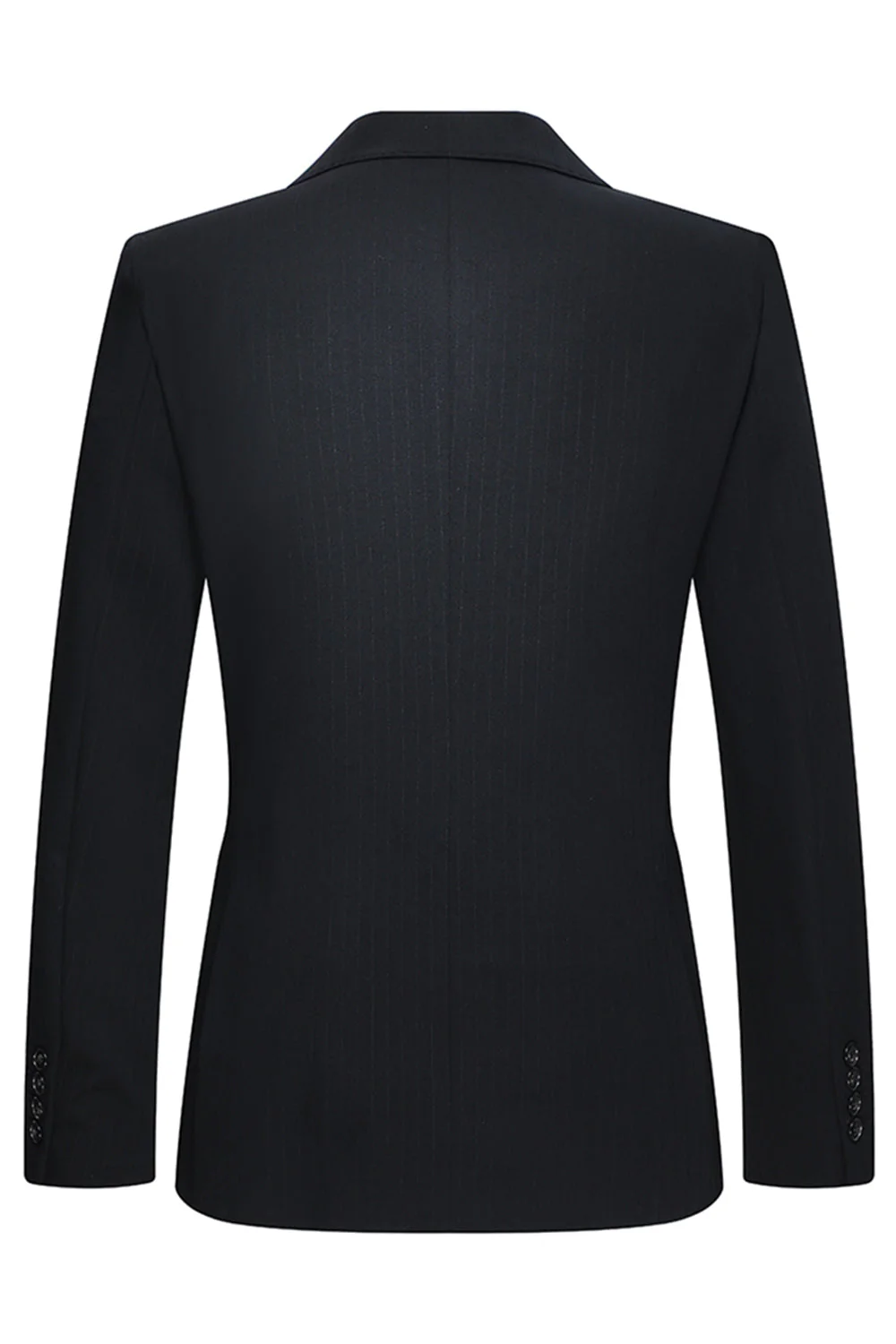 Peak Lapel 3-częściowe jednoguzikowe czarne męskie garnitury ślubne slim fit - Image 3
