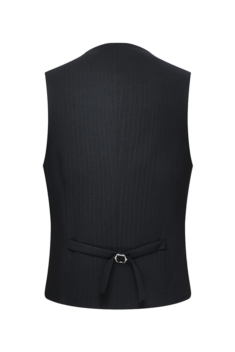 Peak Lapel 3-częściowe jednoguzikowe czarne męskie garnitury ślubne slim fit - Image 5