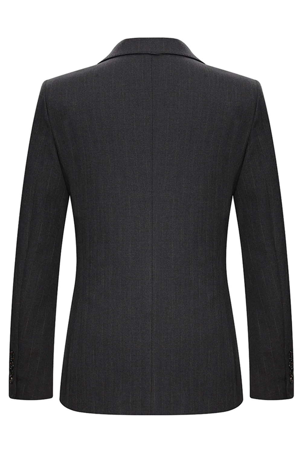 Peak Lapel 3-częściowe jednorzędowe kawowe garnitury męskie - Image 3