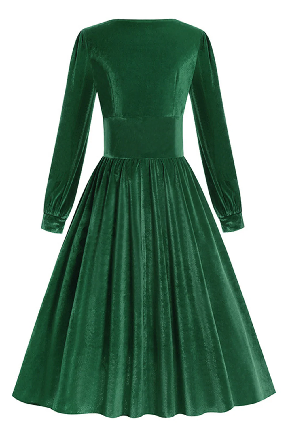 Plisowana Sukienka Z Długimi Rękawami W Stylu Vintage Z Lat 1950. - Image 7