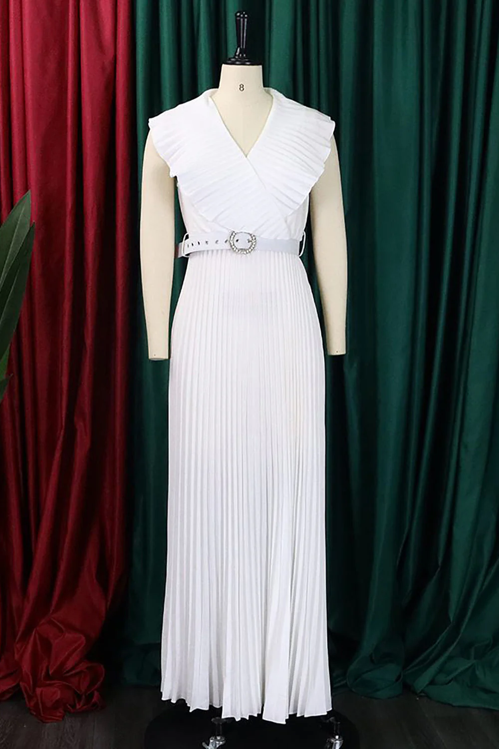 Plus Size Fioletowa Sukienki Na Wesele Z Falbanami - Image 10