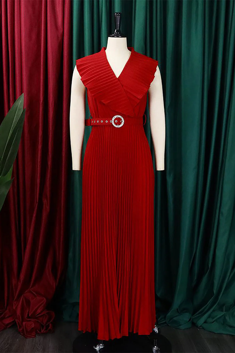 Plus Size Fioletowa Sukienki Na Wesele Z Falbanami - Image 8