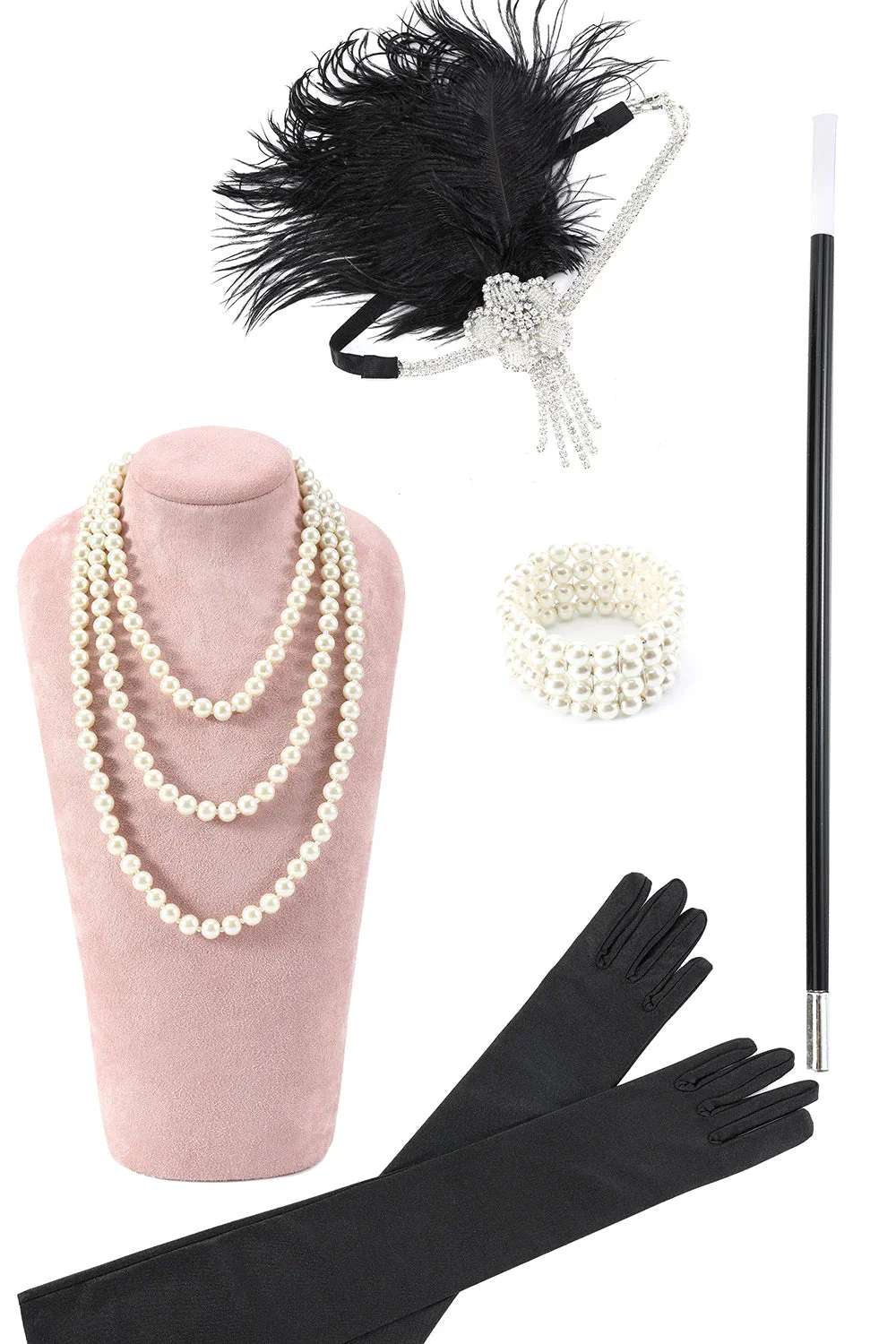 Plus Size Królewska Niebieska Cekinowa Sukienka Wielki Gatsby z Frędzlami z Zestawem Akcesoria Lata 20 - Image 4