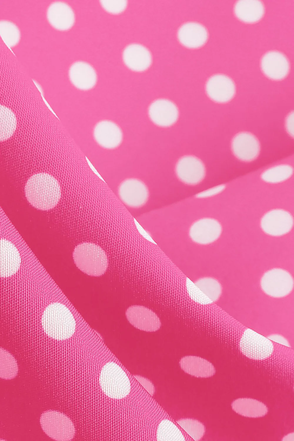 Polka Dots Różowy Piotruś Pan Vintage Sukienka z koronką - Image 4