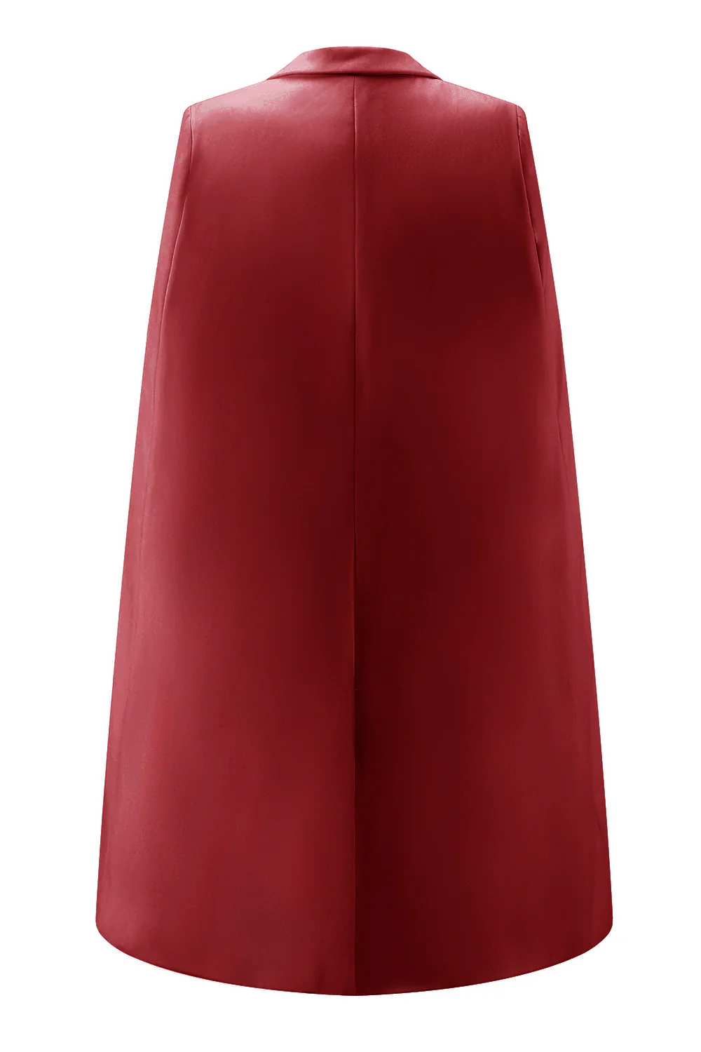 Pomarańczowy mini sukienka do pracy z klapami bodycon z klapami i peleryną - Image 4