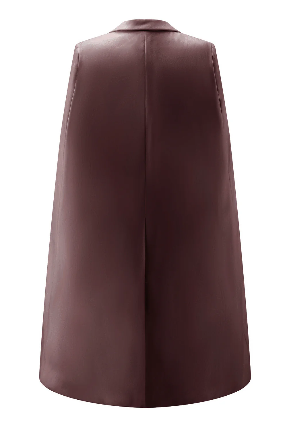 Pomarańczowy mini sukienka do pracy z klapami bodycon z klapami i peleryną - Image 6