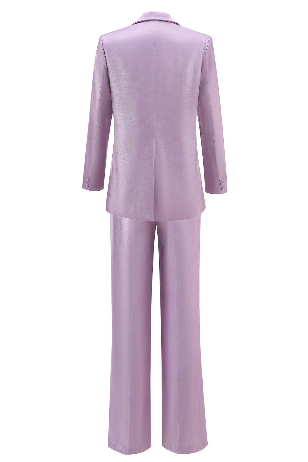 Purple Peak Lapel One Button 2-częściowe garnitury damskie - Image 2