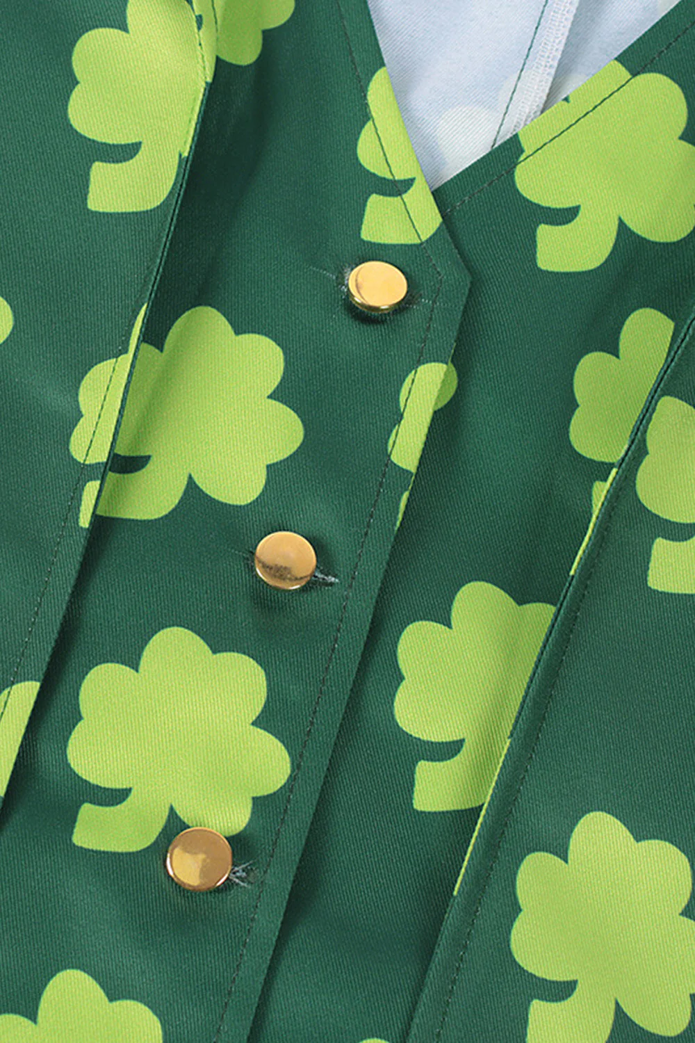Retro zielona kurtka smokingowa Shamrock Slim Fit z kapeluszem - Image 5
