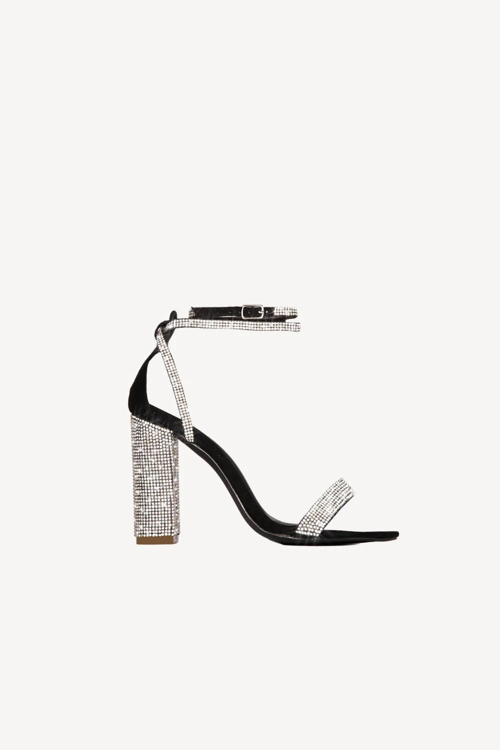 Rhinestone Chunky Heel One Buckle Seksowne sandały na obcasie - Image 2