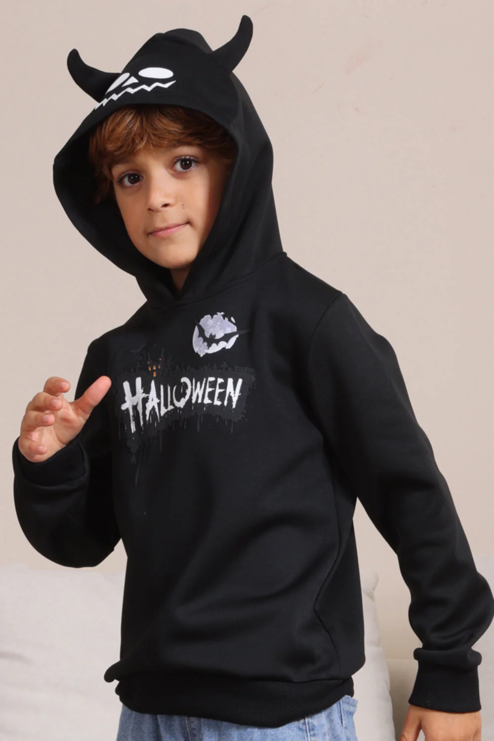 Czarna Rodzinna Bluza Z Kapturem Na Halloween - Image 12