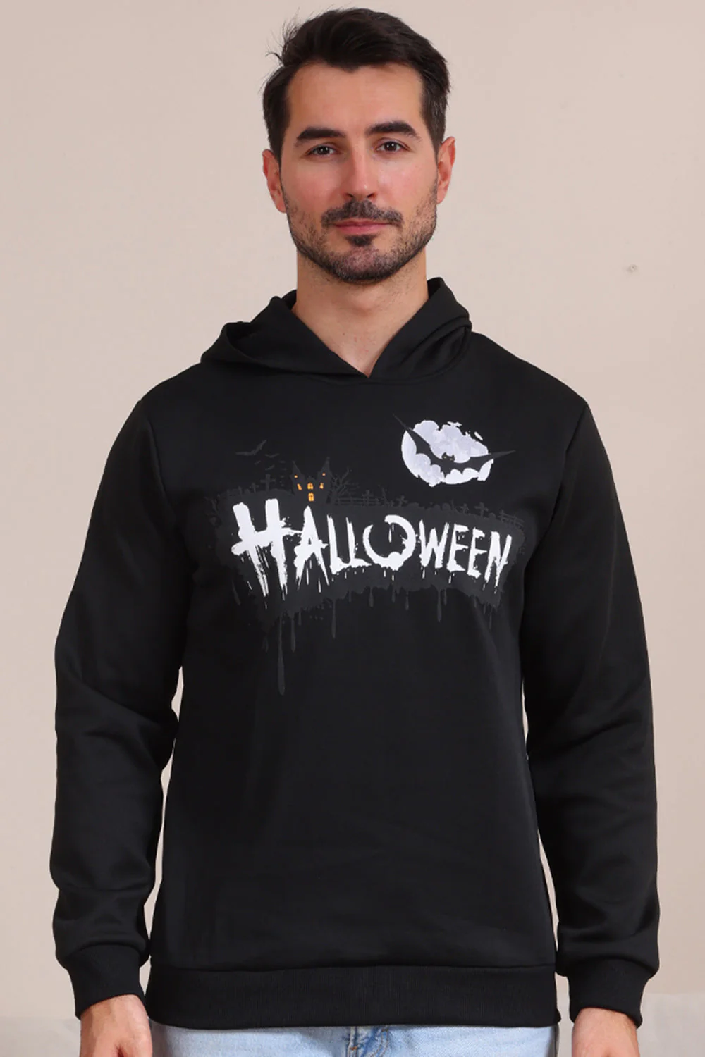 Czarna Rodzinna Bluza Z Kapturem Na Halloween - Image 3