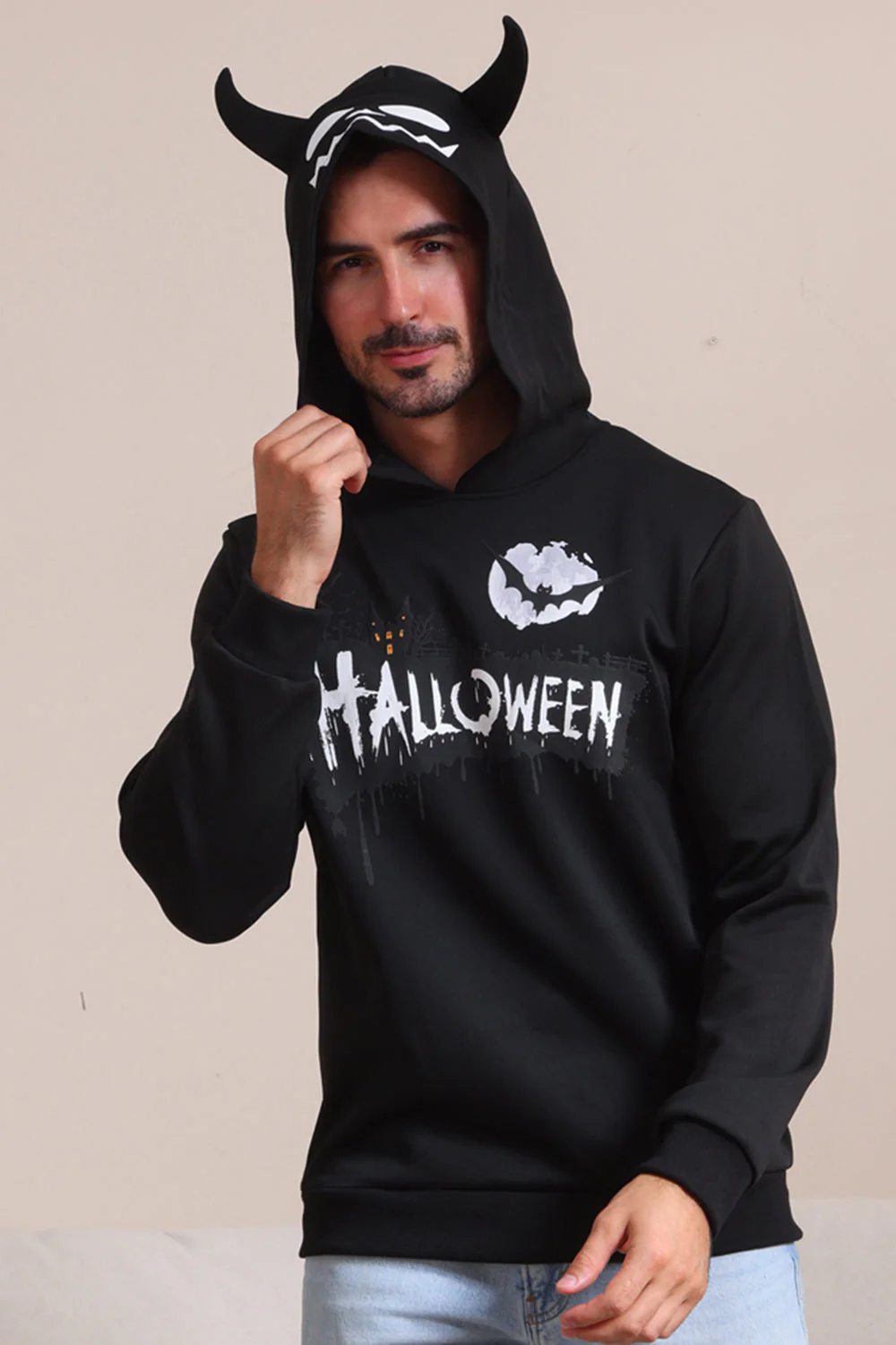 Czarna Rodzinna Bluza Z Kapturem Na Halloween - Image 5