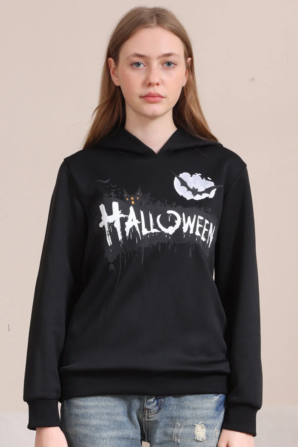 Czarna Rodzinna Bluza Z Kapturem Na Halloween - Image 6
